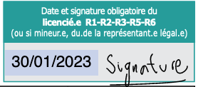 licence signature